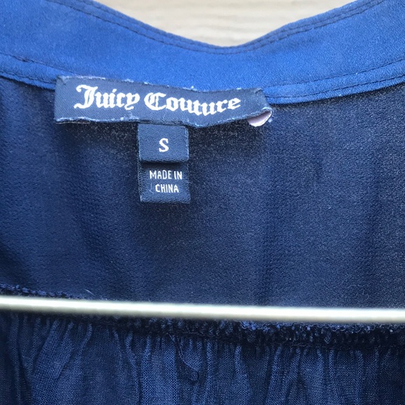 Juicy Couture Navy V-Neck Top - Picture 2 of 4